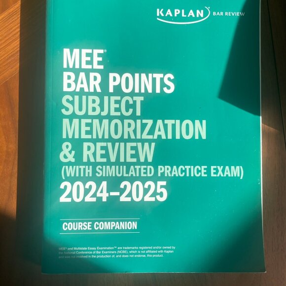 Kaplan 2024-2025 MEE Subjects Outline Materials + MEE Bar Points Memorization - Picture 4 of 4